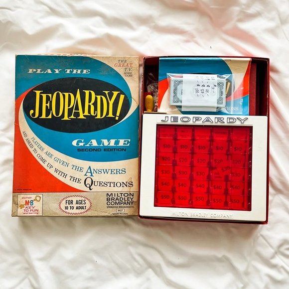 Milton Bradley Company Other - 1960s Jeopardy Board Game